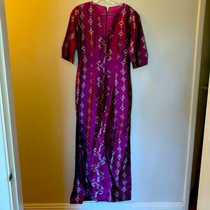 Custom silk kaftan